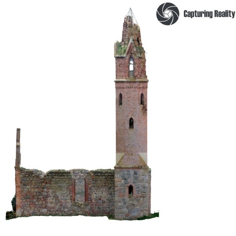 Powiększ obraz: Render modelu fotogrametrycznego - elewacja północna