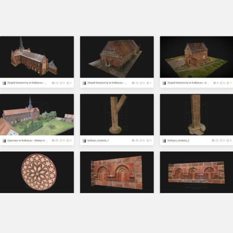 Powiększ obraz: Zespół klasztorny w Kołbaczu - kościół, dom opata, stodoła/owczarnia