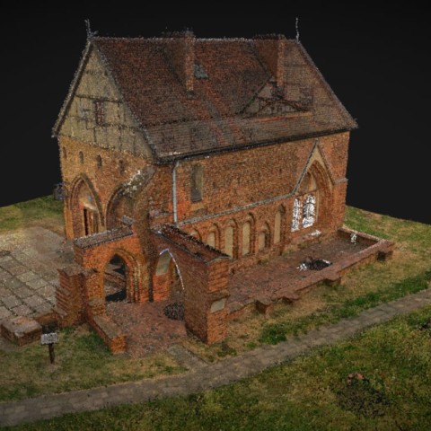 Powiększ obraz: Chmura punktów domu opata z zespołu klasztornego w Kołbaczu